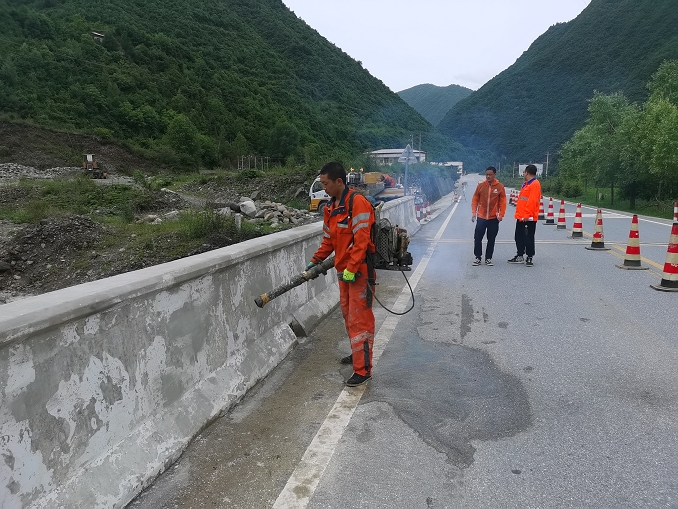 桥梁护栏喷涂“液体瓷” 护栏旧貌换新颜(图2)